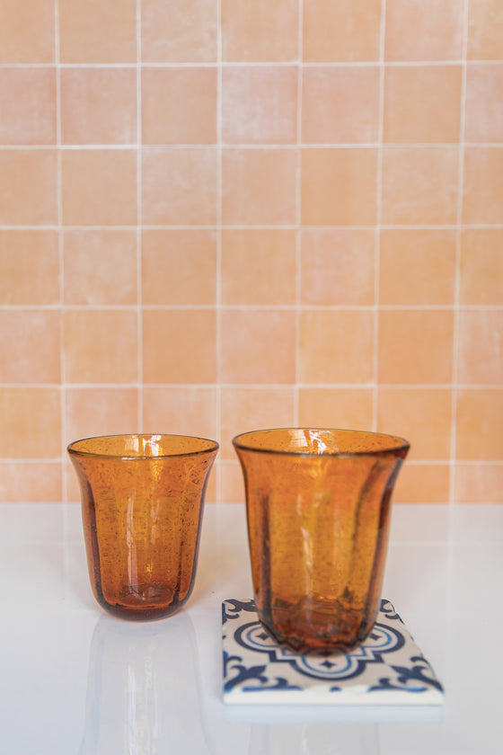 Palermo Amber Cups (set of 2)