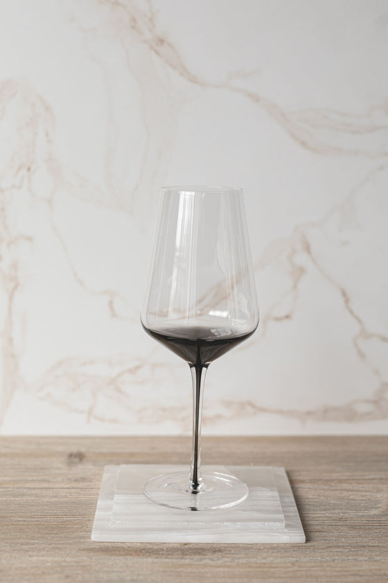 Smokey Gray Long Stem Wine Glass